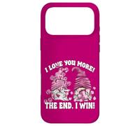 Carcasa para iPhone 17 Pro MAX Pink Valentines GNOME Couple I Love You More The End I Win