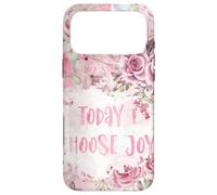 Carcasa para iPhone 17 Pro MAX Pink Watercolor Roses Flower Today I Choose Joy
