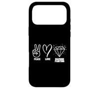 Carcasa para iPhone 17 Pro MAX Pintura de Diamantes Peace Love Diamond Painting