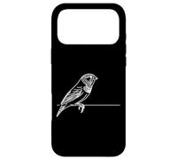 Carcasa para iPhone 17 Pro MAX Pinzón Enmascarado Arte Lineal Ornitólogo