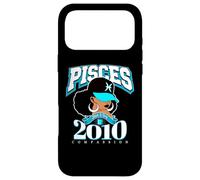 Carcasa para iPhone 17 Pro MAX Piscis 2010 Afro Queen Zodiac Birthday Sassy Soul Gifts