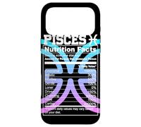 Carcasa para iPhone 17 Pro MAX Piscis Información Nutricional Signo del Zodíaco Astrología Azul Púrpura