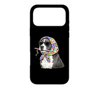 Carcasa para iPhone 17 Pro MAX Pitbull Pittie Dog Granny - Hilo Cuadrado para Ganchillo