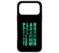 Carcasa para iPhone 17 Pro MAX Plan de Color Verde Azulado Claro Aqua Plan To Win Light Teal Aqua Graphic