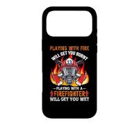 Carcasa para iPhone 17 Pro MAX Playing with A Firefighter Funny Fireman Fighters Lovers