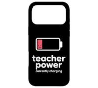 Carcasa para iPhone 17 Pro MAX Poder Profesor Batería Baja Divertido Educador Cansado
