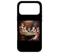 Carcasa para iPhone 17 Pro MAX Poker Cat Lover Casino Gambling Cats Jugando a Las Cartas de póquer
