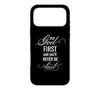 Carcasa para iPhone 17 Pro MAX Poner a Dios Primero Cita Cristiana de Ver