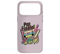Carcasa para iPhone 17 Pro MAX Pop Español de los 90 Retro Cassette Tape Keytar Español