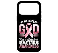 Carcasa para iPhone 17 Pro MAX por la Gracia de Dios Soy un Sobreviviente Conciencia del Cáncer de Mama