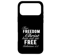 Carcasa para iPhone 17 Pro MAX por la Libertad Cristo Nos ha liberado Gálatas 5:1 Christian