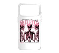 Carcasa para iPhone 17 Pro MAX Póster sarcástico Divertido de semitono sarcástico de anatomía Esqueleto Rosa gótico