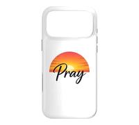 Carcasa para iPhone 17 Pro MAX Pray Sunset Inspirational Religious Christian Faith