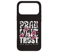 Carcasa para iPhone 17 Pro MAX Pray Wait Confía en Que Dios Tiene un Plan La fe Cristiana