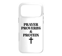 Carcasa para iPhone 17 Pro MAX Prayer Warrior Proverbs & Protein Shakes Jesus Weights Faith