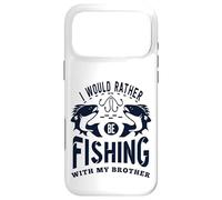 Carcasa para iPhone 17 Pro MAX «Prefiero Pescar con mi Hermano» Fishing Siblings Kid