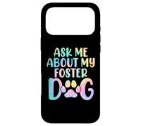 Carcasa para iPhone 17 Pro MAX Pregúntame sobre mi Perro adoptivo Tie Dye Canine Animal Advocate