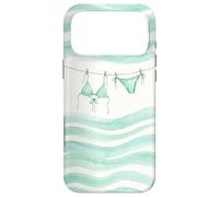 Carcasa para iPhone 17 Pro MAX Preppy Bikini Verano Costa Cowgirl Pastel mar Turquesa Ola