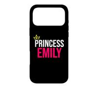 Carcasa para iPhone 17 Pro MAX Princesa Emily Niñas Mujeres Rosa Blanco Negro Diseño