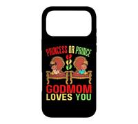 Carcasa para iPhone 17 Pro MAX Princesa Príncipe Dios Mamá Te Ama Negro Baby Shower Género