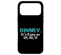 Carcasa para iPhone 17 Pro MAX Programador Regalo Binario Fácil como 01, 10, 11 Computadora Humor