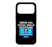 Carcasa para iPhone 17 Pro MAX Programmer Introvert Error 404 Social Skills Not Found