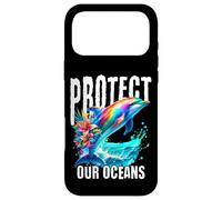 Carcasa para iPhone 17 Pro MAX Protect Our Oceans Rainbow Dolphin Eco Awareness Art