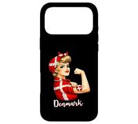 Carcasa para iPhone 17 Pro MAX Proud Strong Danish Girl Woman Girlfriend Denmark Flag