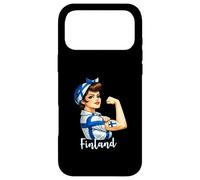 Carcasa para iPhone 17 Pro MAX Proud Strong Finnish Girl Woman Girlfriend Finland Flag