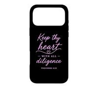 Carcasa para iPhone 17 Pro MAX Proverbios 4:23 Keep Thy Heart with All Diligence Versículo de la Biblia