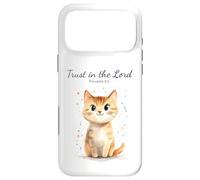 Carcasa para iPhone 17 Pro MAX Proverbs 3:5 Trust in The Lord - Women Girls Cat Verse