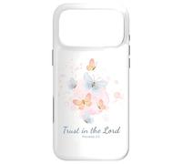 Carcasa para iPhone 17 Pro MAX Proverbs 3:5 Trust in The Lord - Women Girls Floral (White)