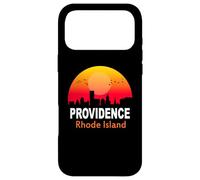 Carcasa para iPhone 17 Pro MAX Providence Rhode Island Vintage Retro Sunset City State USA