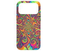 Carcasa para iPhone 17 Pro MAX Psicodélico Tie Dye Remolino Arco Iris Trippy Hippie Boho