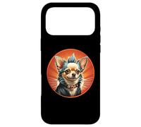 Carcasa para iPhone 17 Pro MAX Punk Chihuahua Mohawk Chaqueta de Cuero Treat Bone Rock Pet Dad