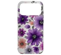 Carcasa para iPhone 17 Pro MAX Purple Flower Bouquet Floral Watercolor Wildflowers
