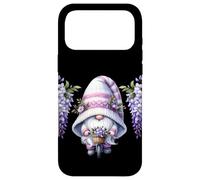 Carcasa para iPhone 17 Pro MAX Purple GNOME On A Retro Bike For Women with Hanging Wisteria