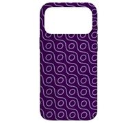 Carcasa para iPhone 17 Pro MAX Purple Lavender Smooth Geometric Oval Circle Chain Pattern