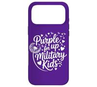 Carcasa para iPhone 17 Pro MAX Purple up for Military Kids Dandelion Month of The Military
