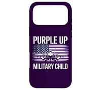 Carcasa para iPhone 17 Pro MAX Purple Up For Military Kids Month Jet Fighter Military Air