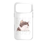 Carcasa para iPhone 17 Pro MAX ¿Qué pasaría si 2026 Fuera Solo un Trailer para 2027? Meme de Gato Divertido