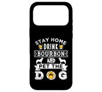 Carcasa para iPhone 17 Pro MAX Quédate en casa Beber Bourbon Pet The Dog
