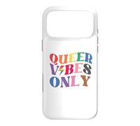 Carcasa para iPhone 17 Pro MAX Queer Vibes Only Gay Pride Month LGBTQ Rainbow Pride Lesbian