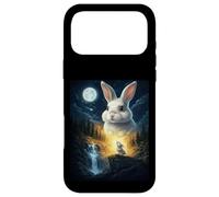 Carcasa para iPhone 17 Pro MAX Rabbit Howling to The Moon Vintage Funny Rabbit
