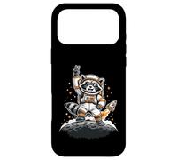 Carcasa para iPhone 17 Pro MAX Raccoon Astronaut On The Moon with Rocket Retro Space Iconic