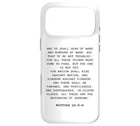 Carcasa para iPhone 17 Pro MAX Rapture & Second Coming Gospel of Jesus - Matthew 24:6-8