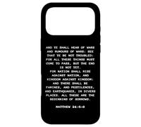 Carcasa para iPhone 17 Pro MAX Rapture & Second Coming Gospel of Jesus - Matthew 24:6-8