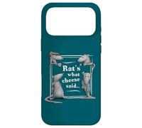 Carcasa para iPhone 17 Pro MAX Rats What Cheese Said Dad Joke Juego de Palabras sobre Ratas