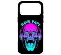 Carcasa para iPhone 17 Pro MAX Rave Papi EDM Music Festival Trippy Skull DJ Auriculares