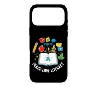 Carcasa para iPhone 17 Pro MAX Reading Teacher Peace Love Literacy - Decodificación fonética para Mujer